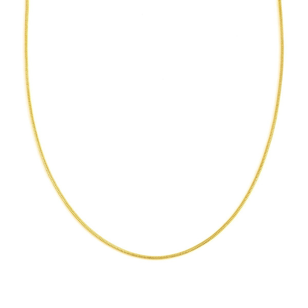 Collier Princesse 45cm - maille serpent 0.9 mm - Acier Inoxydable 304 finition Doré Ionique