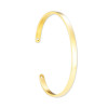 Support de Bracelet Jonc 4mm  avec cœurs d'attache aux extrémités ACIER INOXYDABLE 304 placage Doré