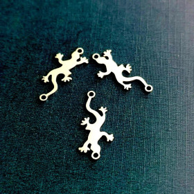 Connecteurs Lézard Gecko 25mm en Acier Inoxydable 304 Placage Argenté