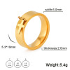 Bague avec Croix 5.30x10 mm en ACIER INOXYDABLE coloris Doré Taille 7 Placage Ionique