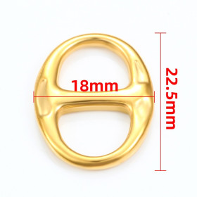 Connecteur Intercalaire Maille Marine 22.5mm Acier Inoxydable 304 Placage ionique finition Doré