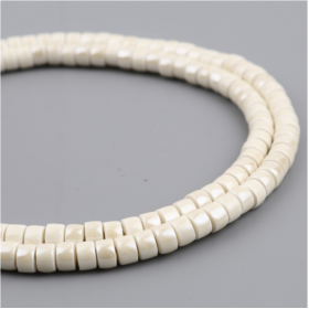 Perles Intercalaires Rondelles Heishi Céramique 6 par 4mm