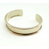 Support bracelet, Jonc Manchette pour cordon plat 11mm couleur Or clair