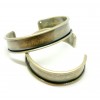 Support bracelet , Jonc Manchette, pour cordon plat 11mm, Laiton Coloris Bronze