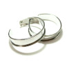 Support bracelet, Jonc Manchette à décorer pour cordon plat 11mm, finition Argent Platine