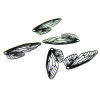 Estampes Pendentif Filigrane Aile d'Insecte 51mm Métal Noir