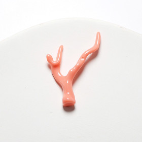 Pendentifs Corail 46mm Acrylique Rose Pale