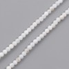Perles nacre forme ronde 3mm coloris Blanc