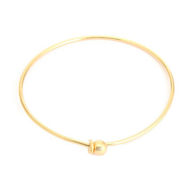 Support de Bracelet Jonc avec Bille en ACIER INOXYDABLE 304 finition Doré 18KT