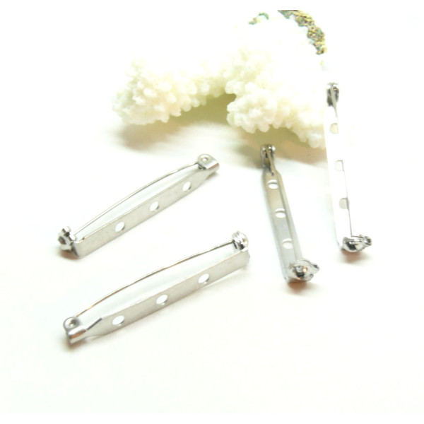 Supports de Broches Plateau 40 mm Acier Inoxydable 304 coloris Argent Platine