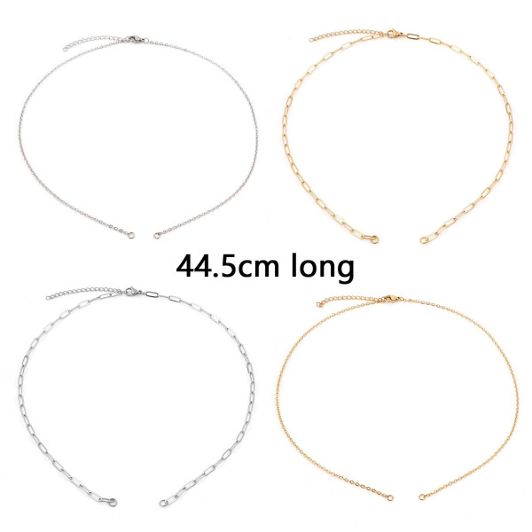 Collier Princesse Réglable avec accroche,  maille Jaseron 2 mm Acier Inoxydable 304 finition Doré