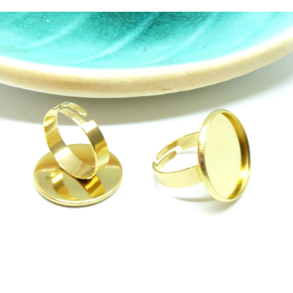 Supports de Bague 18 mm en Acier Inoxydable  finition Doré