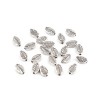 Perles intercalaires Feuilles  9 par 6mm métal couleur Argent Antique