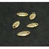 Pendentifs, Géométrique , mini navette 8 mm, Cuivre plaqué OR 18KT pour bijoux raffinés
