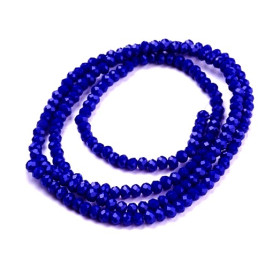 Perles - Rondelles 3 par 2mm - Verre facettée - Bleu Nuit