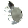 Supports de bague Qualité Supérieure Laiton couleur Argent Platine 25mm