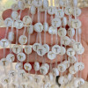 Perles intercalaire  8mm en Nacre, Lettre Alphabet T Doré
