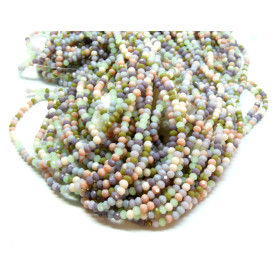 Perles Rondelles Verre Facettée 3 par 2mm Multicolores Pastel