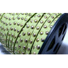 Cordon de suédine cloutée doré aspect Daim Vert anis 6mm