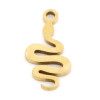 Pendentif Serpent 17mm en Acier Inoxydable finition Doré 18KT