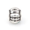 Perles intercalaires Striées LANTERNE 6mm métal couleur ARGENT ANTIQUE