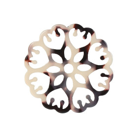 Pendentifs, connecteurs style baroque  46mm Acétate Marbré