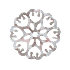 Pendentifs, connecteurs style baroque  46mm Acétate Marbré