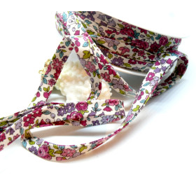 Ruban Spaghetti Liberty Fleuri 9 mm – Coton