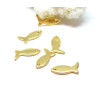 Pendentifs Poisson 12mm,  Acier Inoxydable finition Doré