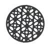 Estampes pendentif filigrane Mandala 20 mm métal coloris Noir