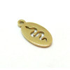 Pendentif Serpent 14,5mm – Acier Inoxydable Doré à l'or fin 18K