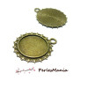 2 Supports de PENDENTIF ROND ETOILES 25mm metal couleur BRONZE ( S1154815 )
