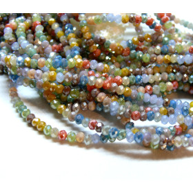 Perles Rondelles Verre Facetté 3x2.5mm A02