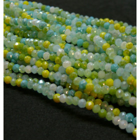 Perles - Rondelles - Verre Facettée 3 par 2mm coloris A04