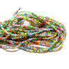 Perles Rondelles Verre Facettée 2.5x1.5mm Multicolores A01