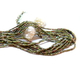 Perles Unakite 2mm coloris I01