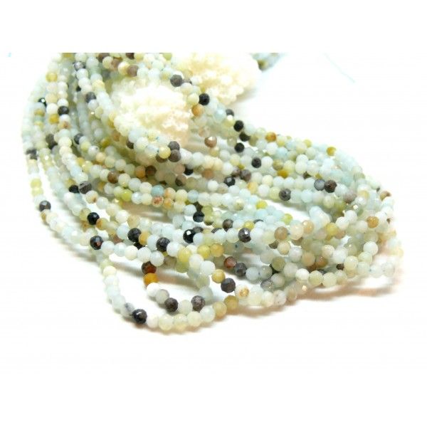 Perles Rondes facettée 3mm Amazonite