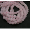 Perles Rondes 6mm Quartz Rose effet Givre