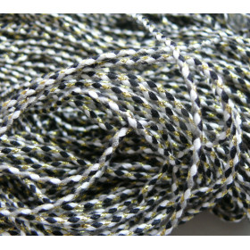 Cordon tressé et fil métallisé doré 2mm coloris B06
