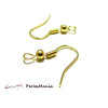 Crochets hameçons pour boucles d’oreilles 19mm – Métal finition doré