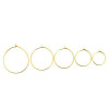 Boucles d'oreille Créoles Tiges 15mm, Acier Inoxydable Chirurgical 316L,  finition Doré à l'or fin 18K
