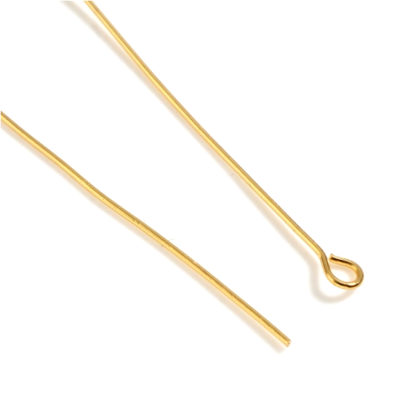 Tiges Clous Œil 30mm – Acier Inoxydable 304 Doré à l'or fin 18K