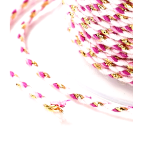 Cordon tressé et fil métallisé doré 1.5mm coloris C13