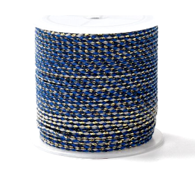 Cordon tressé et fil métallisé doré 1.5mm coloris C15