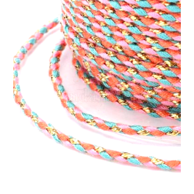 Cordon tressé et fil métallisé doré 1.5mm coloris C01