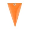 sequins résine style émaillés Triangle Orange par  sur une base en métal Argent