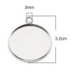 Supports de Pendentifs  25mm en ACIER INOXYDABLE 304