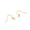Boucles d'oreille Crochets 19 mm Laiton finition Doré 18KT