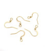 Boucles d'oreille Crochets 19 mm Laiton finition Doré 18KT