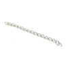 Chaines d'extension, de confort 4 cm maille Jaseron 4 par 3mm en Acier Inoxydable 304 coloris Argent Platine
